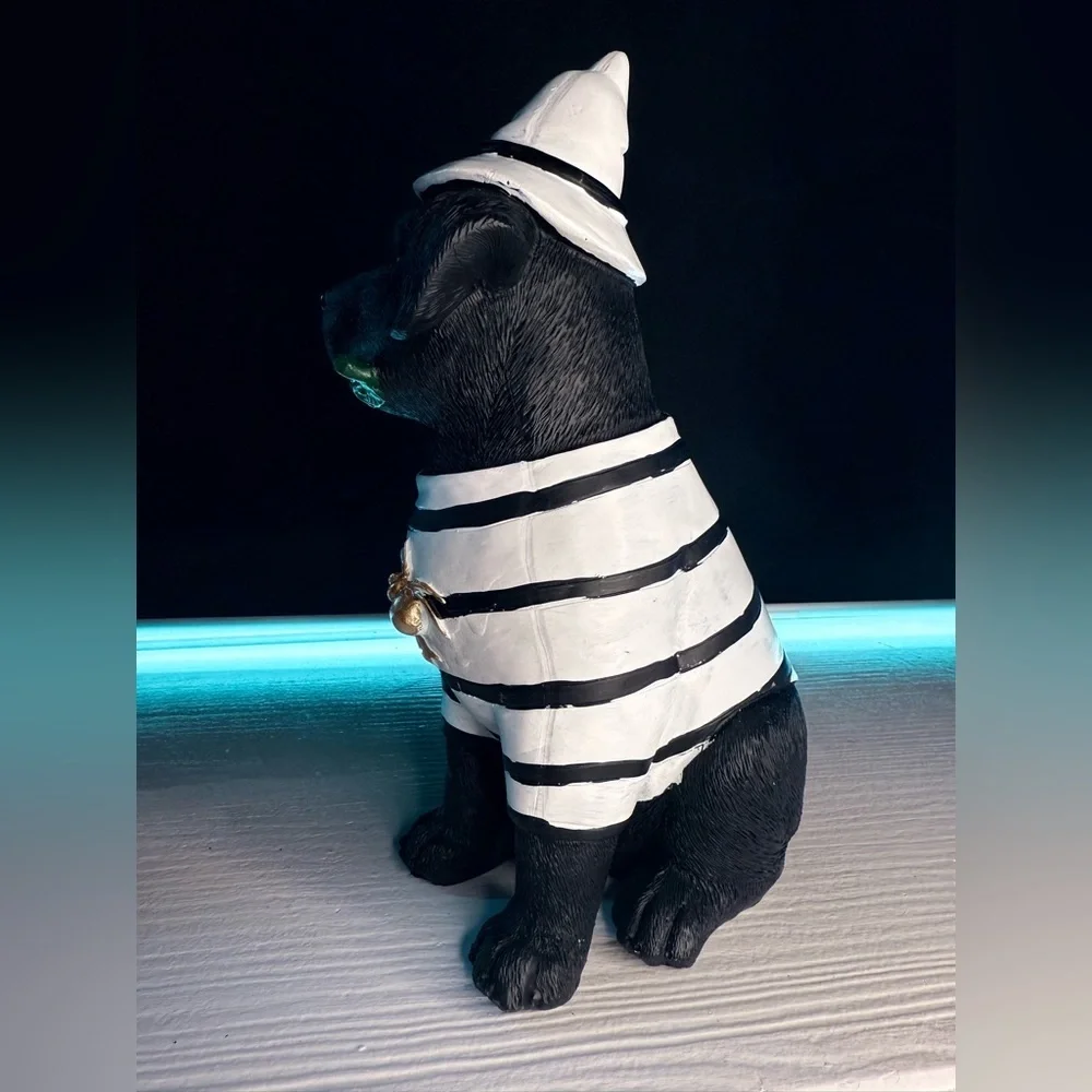 Black Lab Witch Puppy Halloween Decor Resin Statue NWT Humane Society